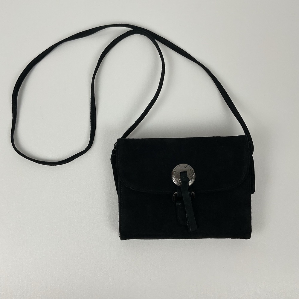 Minnetonka Suede Leather Crossbody Bag‎ Western Boho Festival Y2K Vintage Purse